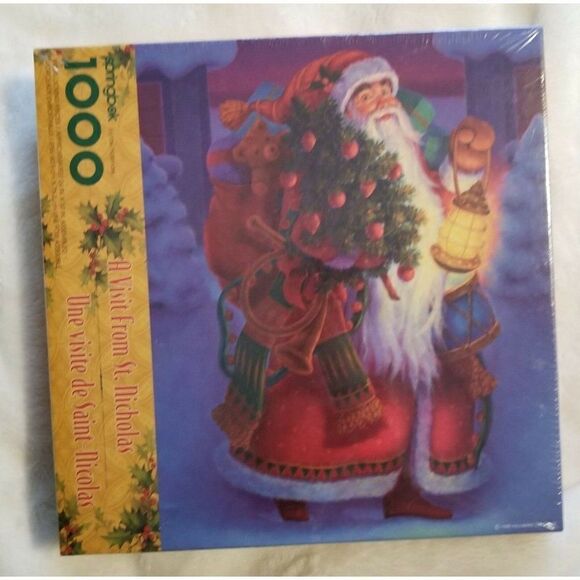 Santa Christmas Puzzle Jigsaw A Visit From St. Nicholas 1000 Piece Springbok - Picture 2 of 3